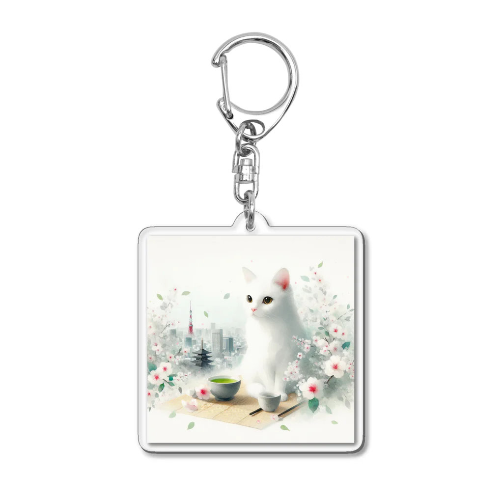 Patroの東京と猫 Acrylic Key Chain