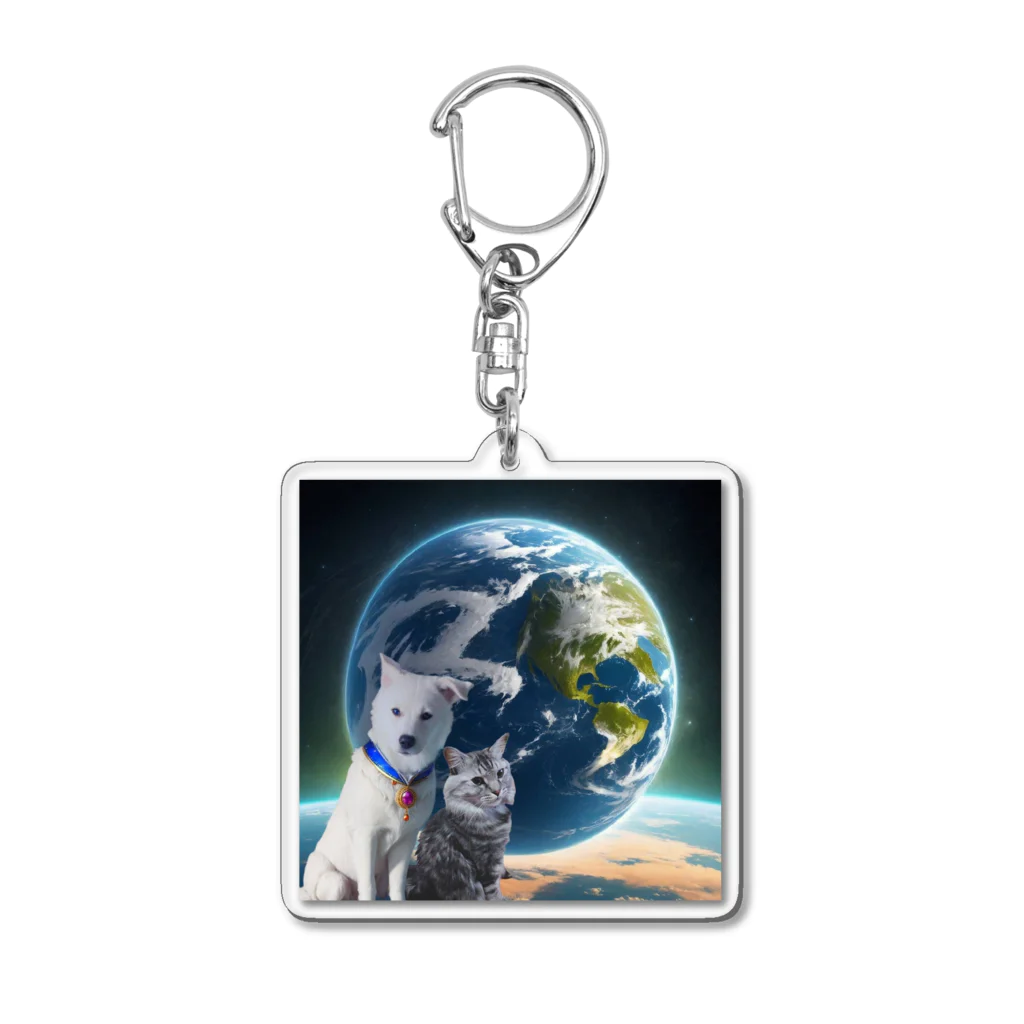 yotsuba-1207の地球防衛隊 LEON＆MOCO Acrylic Key Chain