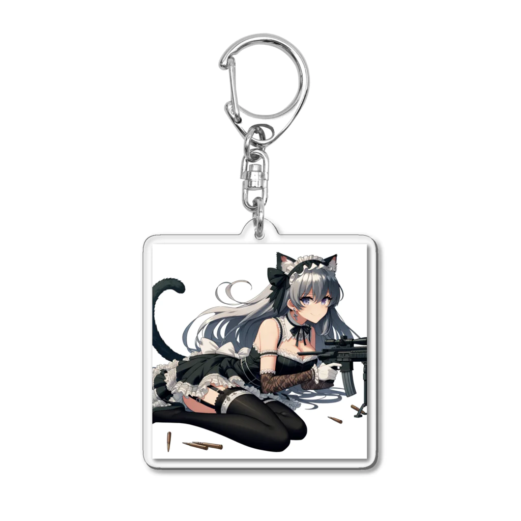 cray299の闘う猫メイド🐾5 Acrylic Key Chain