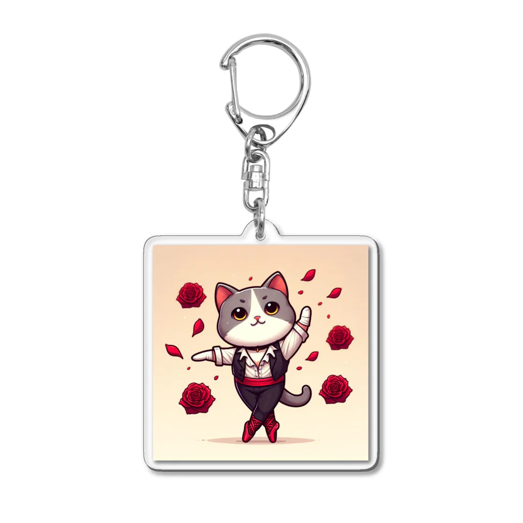 ポロムのおみせのねこねこバジル Acrylic Key Chain