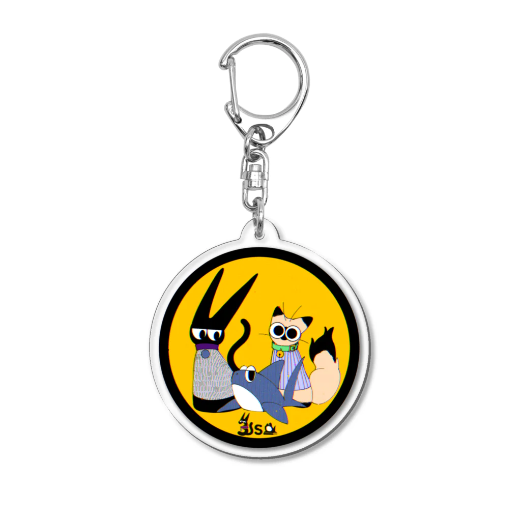 3ISOの全員集合 Acrylic Key Chain