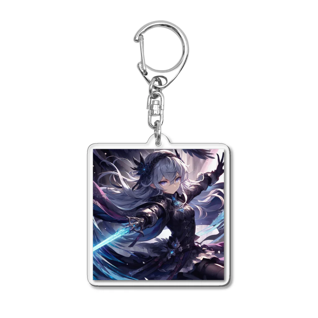 くろぼんの女性剣士 Acrylic Key Chain