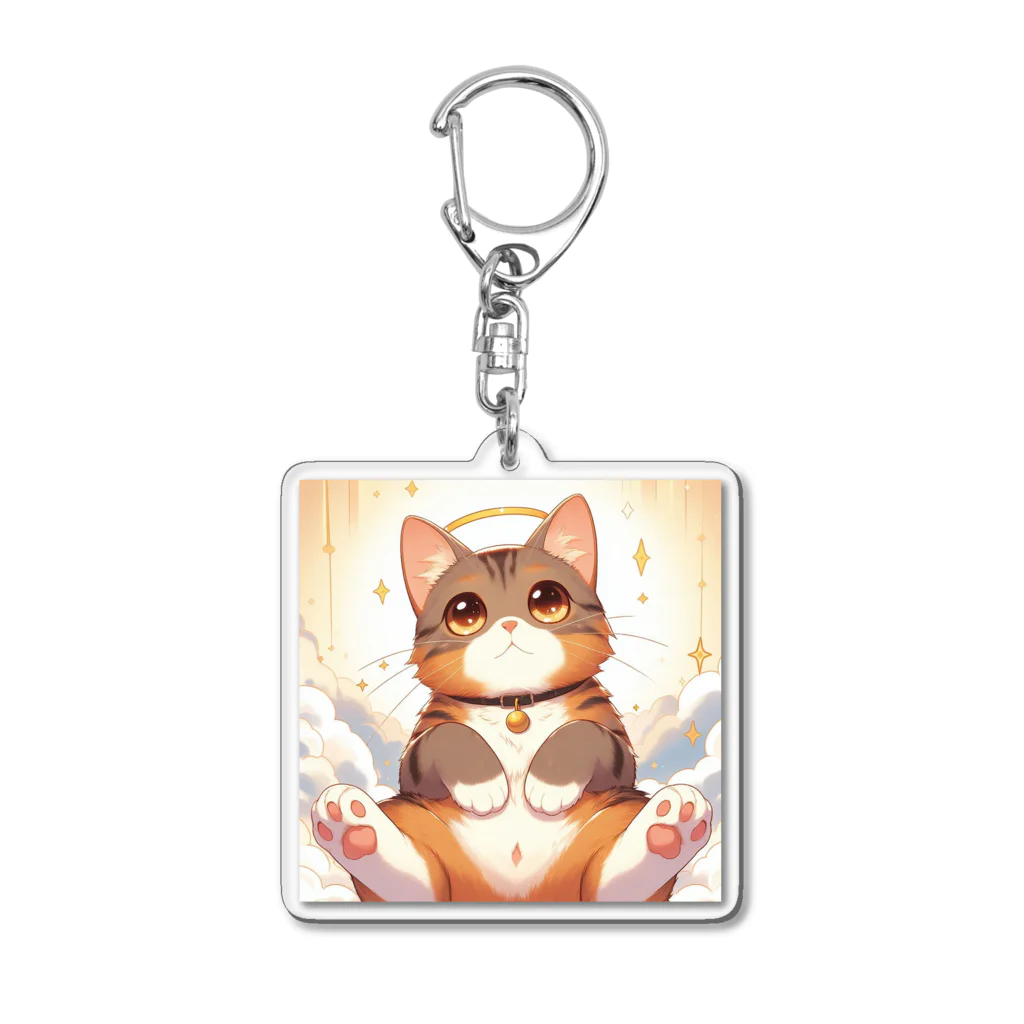 アニマルグッズストア　OPIの茶色い猫 Acrylic Key Chain