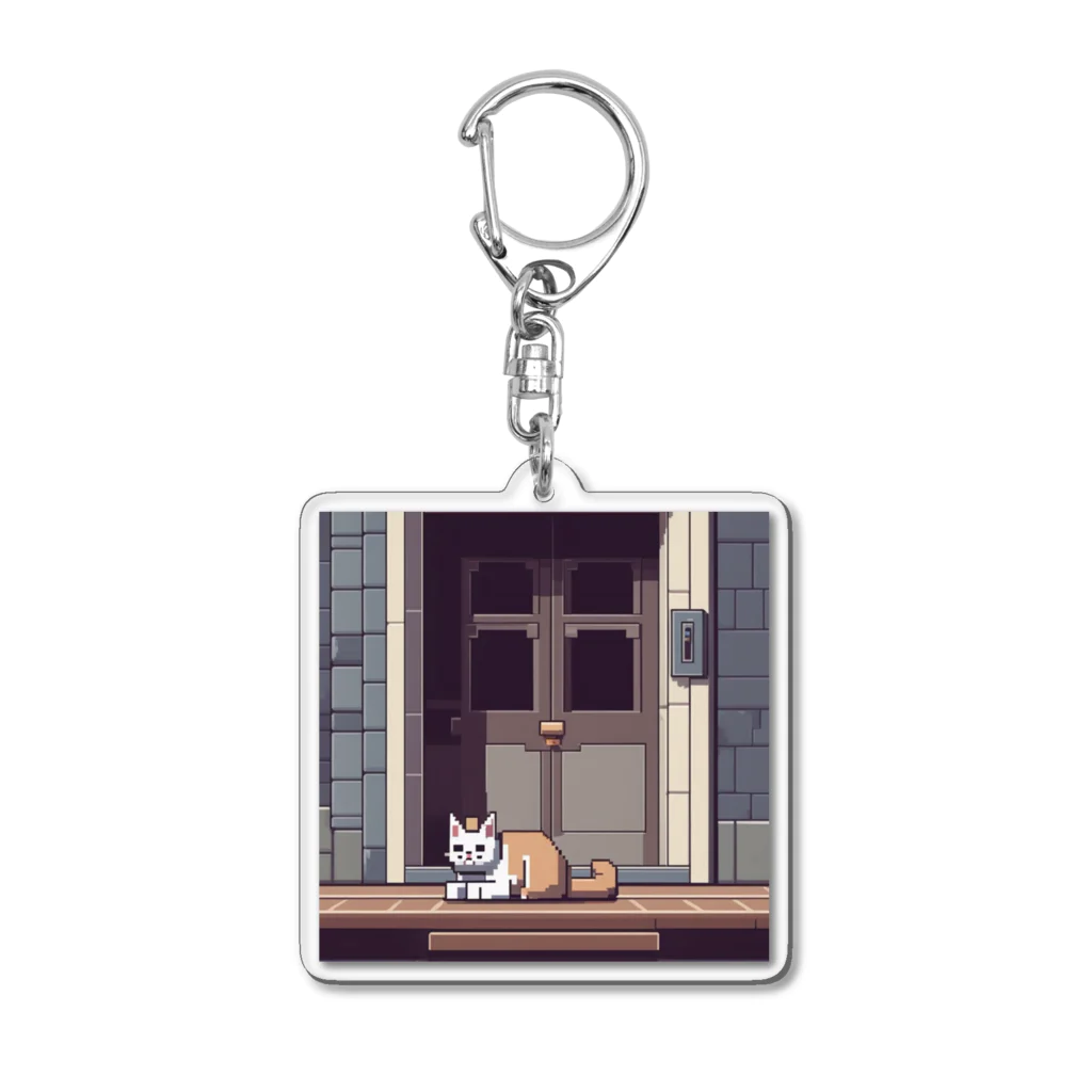 雪売店の捨て猫 Acrylic Key Chain