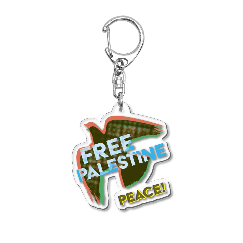 otemochanの【パレスチナ連帯】PEACE Acrylic Key Chain