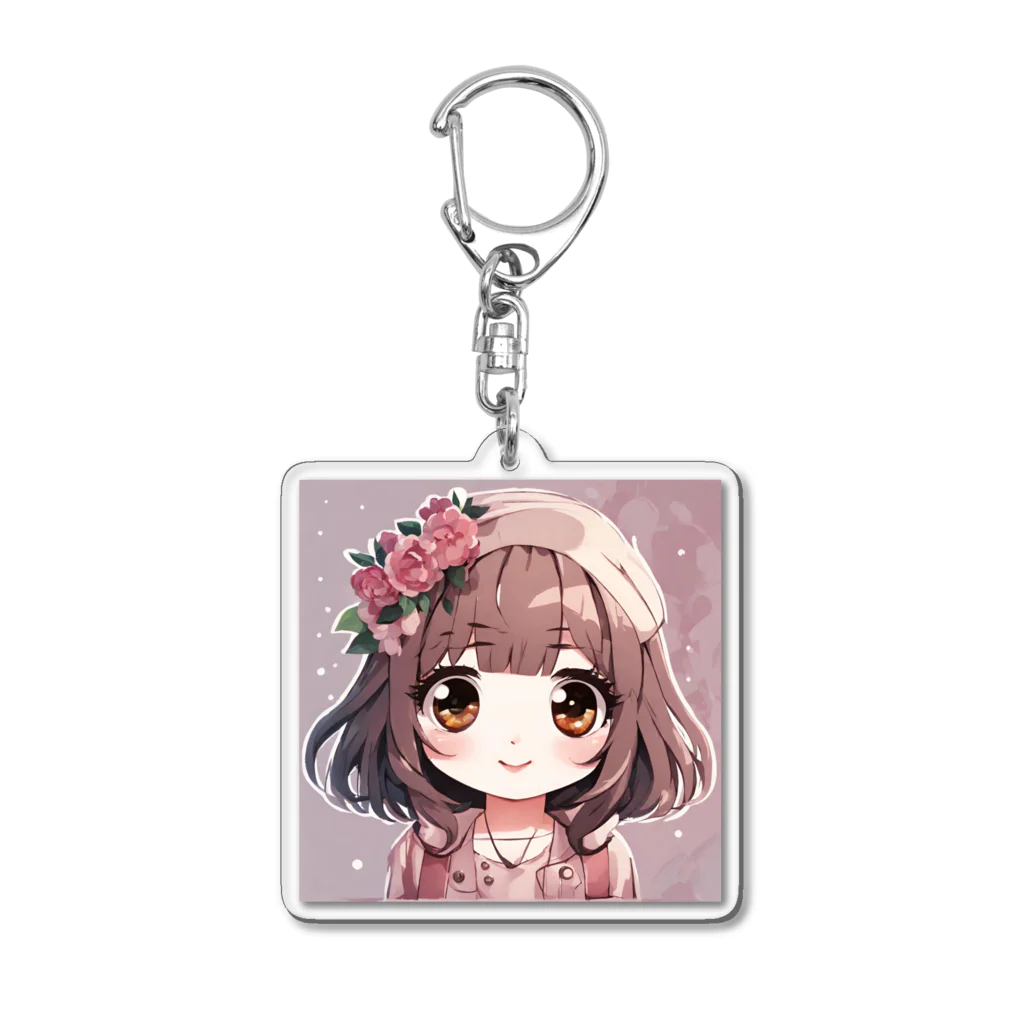 mikukiのかわいい女の子 Acrylic Key Chain