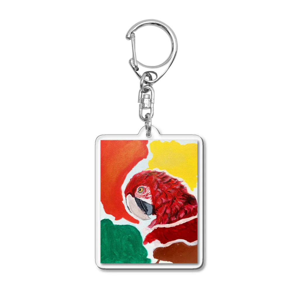 ぺぇねもんショップのベニコンゴウインコ Acrylic Key Chain