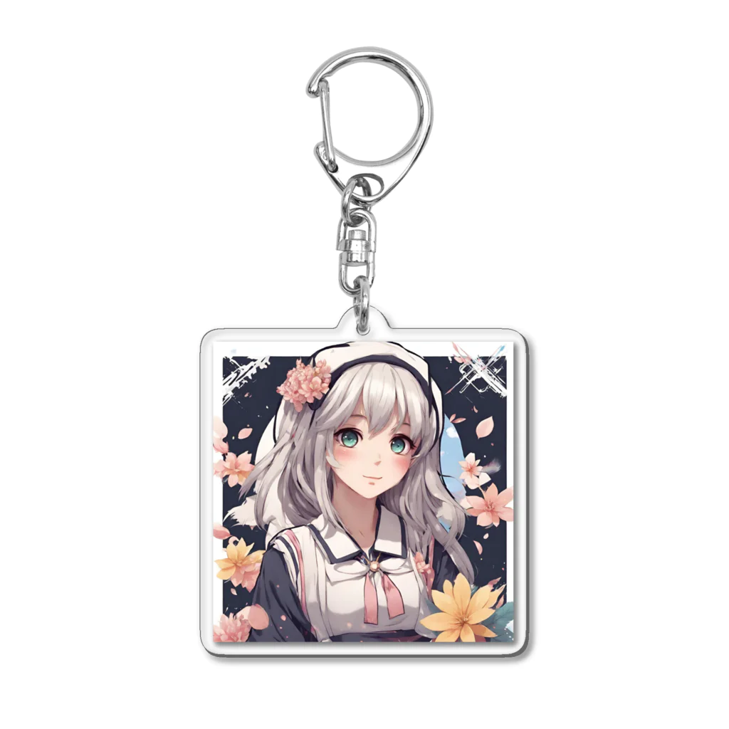 プリンゴブリンの銀髪不思議子さん Acrylic Key Chain