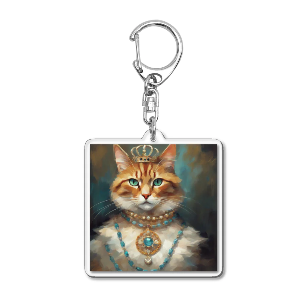 esmeralda64のパライバトルマリンの瞳の猫 Acrylic Key Chain