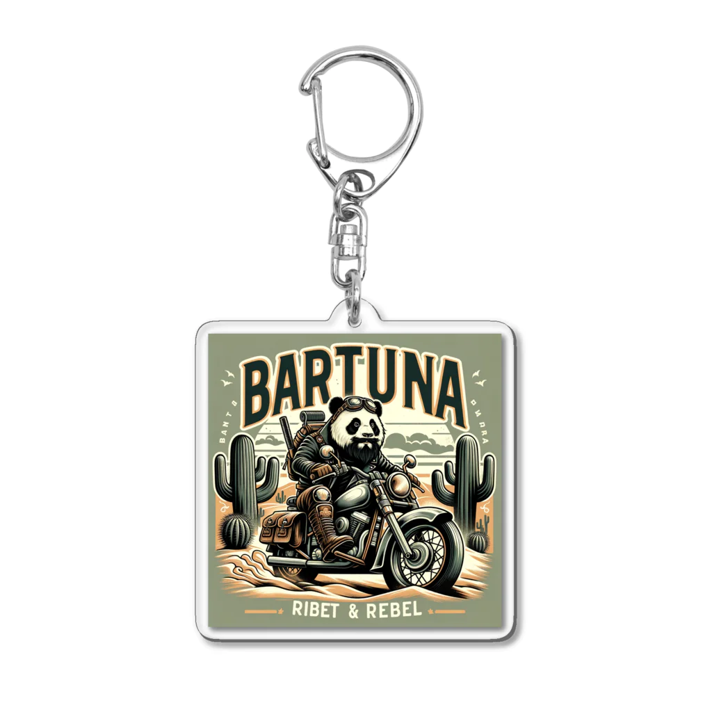 BARTUNAの悪ひげパンダ Acrylic Key Chain