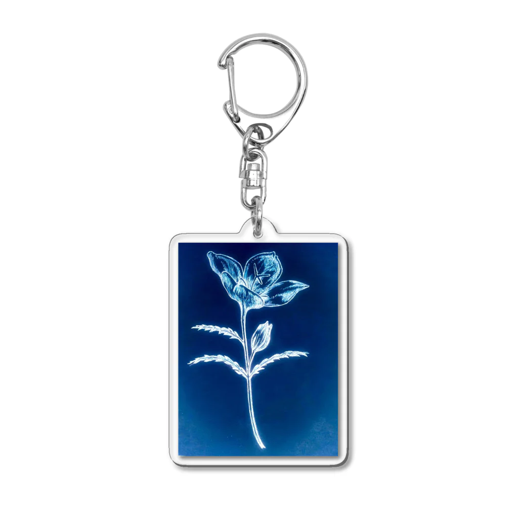 ペンで描く植物の詩のevening primrose(反転) Acrylic Key Chain