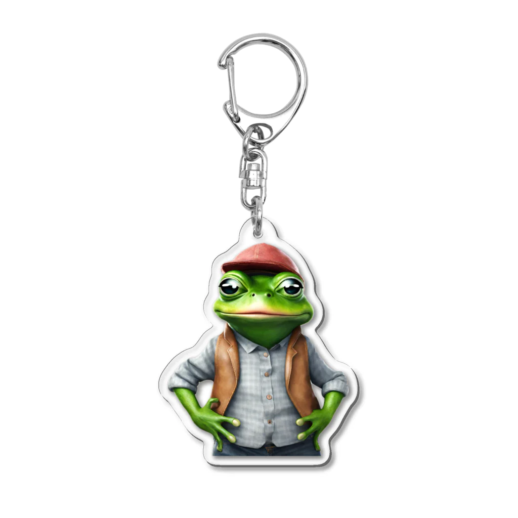 MEGROOVEのカエル12 Acrylic Key Chain