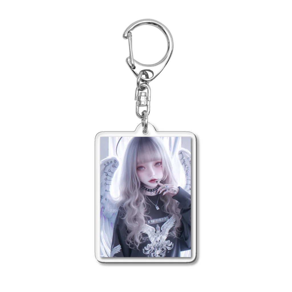 KAMIBUKROの鬼かわいい天使美女 Acrylic Key Chain