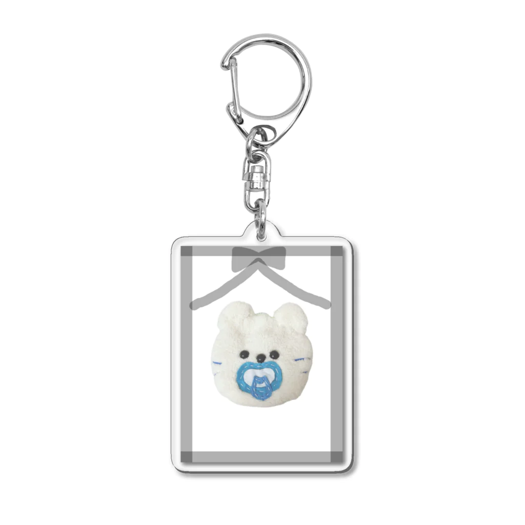 ニャンべびぃのクマべびぃ 遺影アクキーさん Acrylic Key Chain