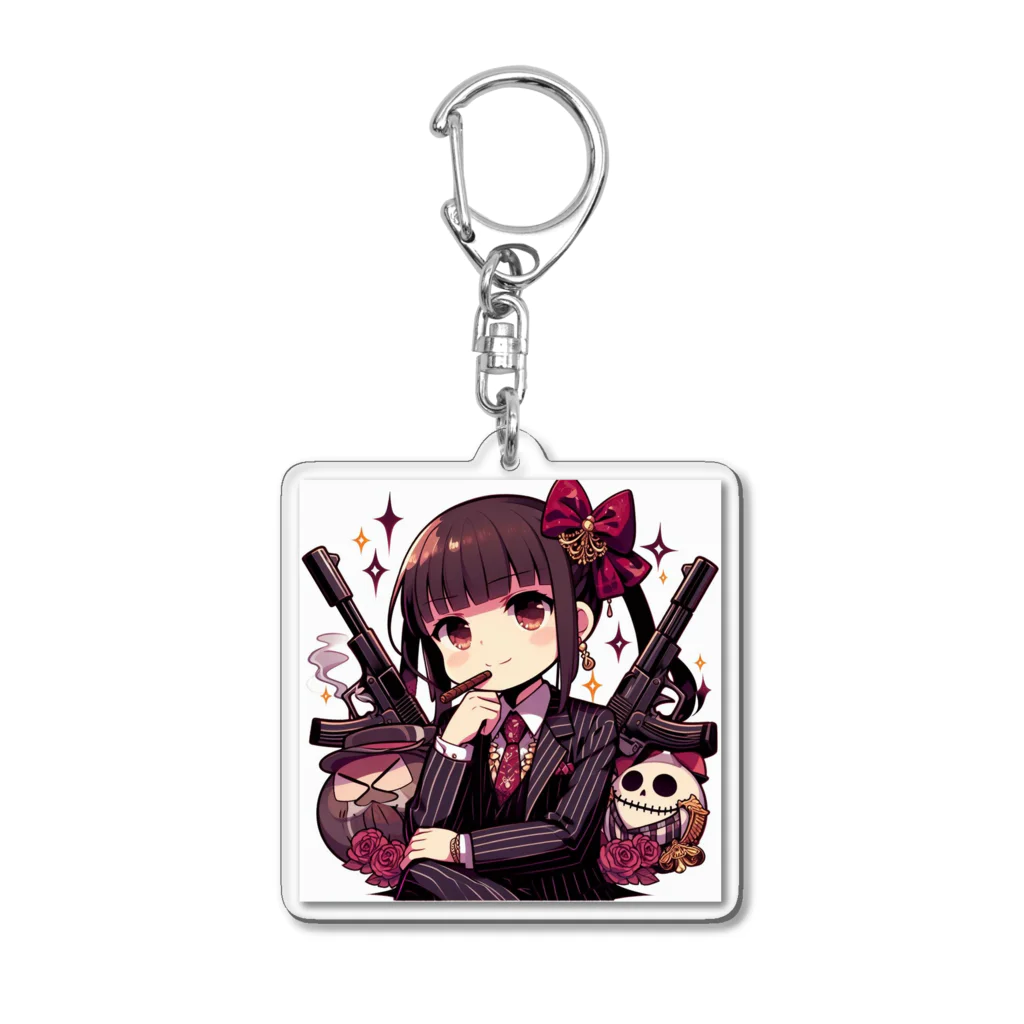 推しの美少女とアイドルのマフィア系少女 Acrylic Key Chain