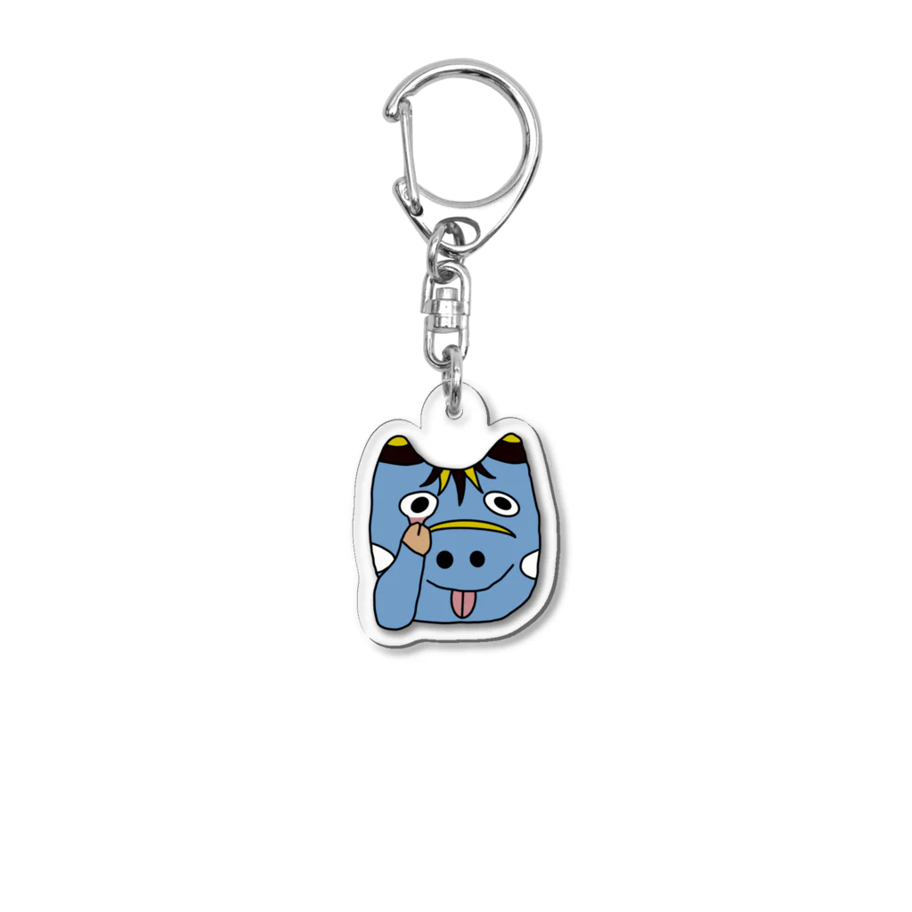 ロジローのあっかんべーこ(青) Acrylic Key Chain