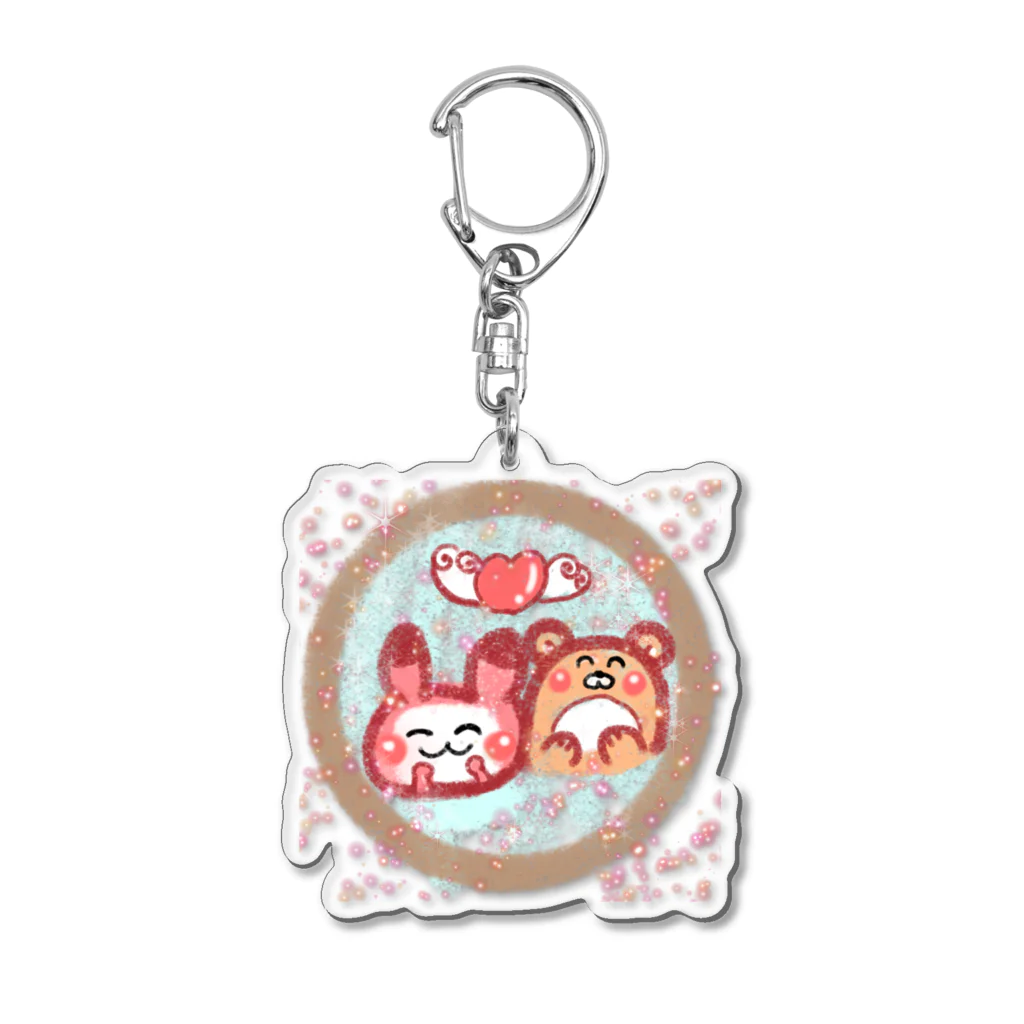 popchan-usakamaのうさかまチャン＆しゃちょう Acrylic Key Chain