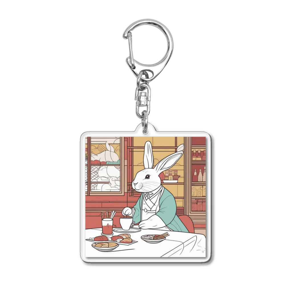 STTakuyaのカフェウサギ Acrylic Key Chain