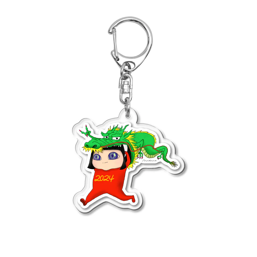 momo’s illustrationの今年こそ頑張る Acrylic Key Chain