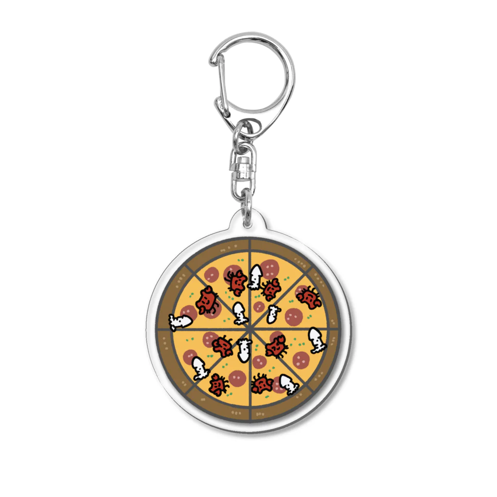 ほらをた娘🦈ྀི🎈のほらをた娘 くぁに＆いくぁ PIZZA Acrylic Key Chain