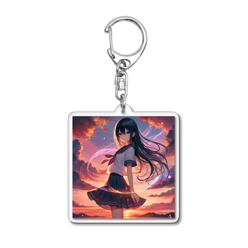 music_japanのファンタジー女子高生 Acrylic Key Chain