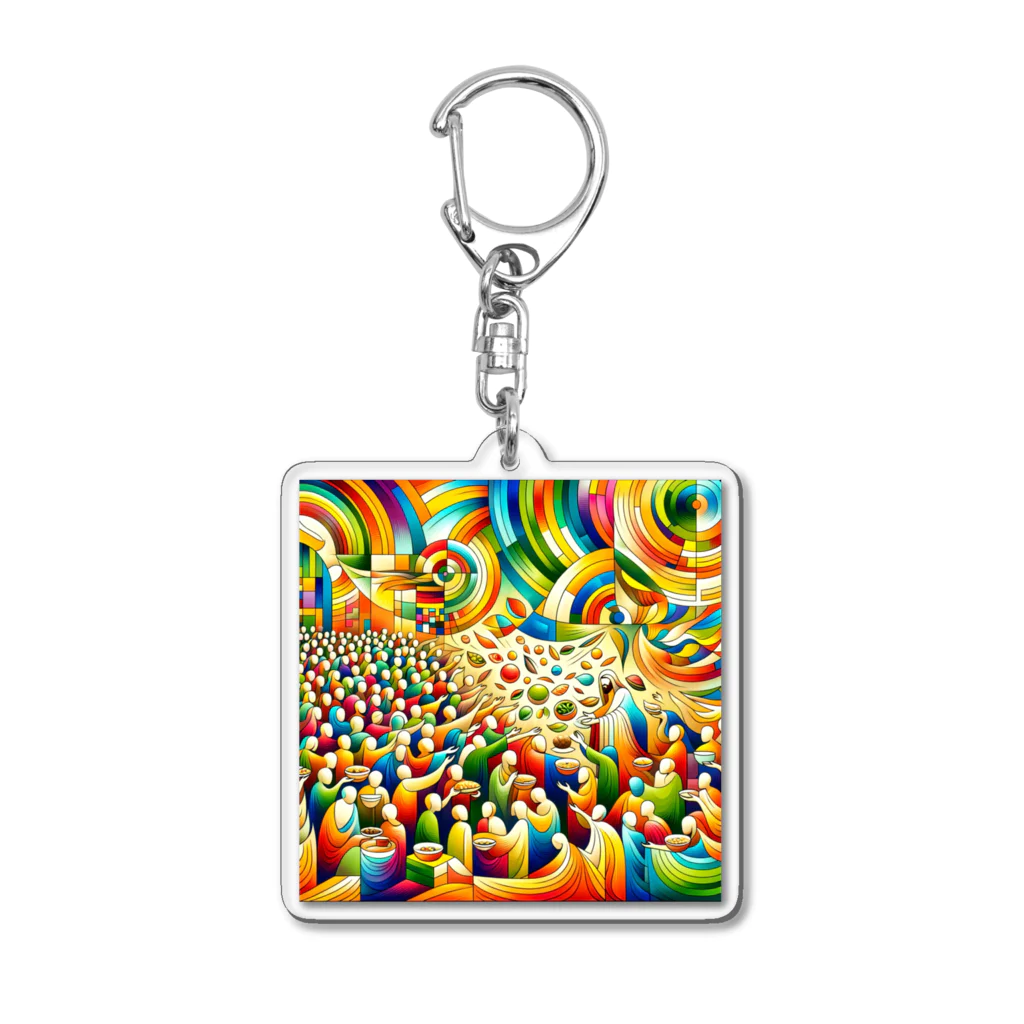 7no70の五千人の給食 Acrylic Key Chain