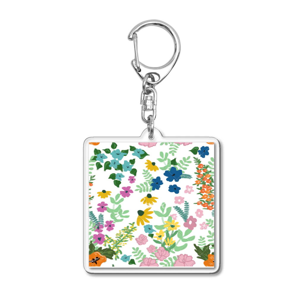 Happy Shopの爽やか花柄 Acrylic Key Chain