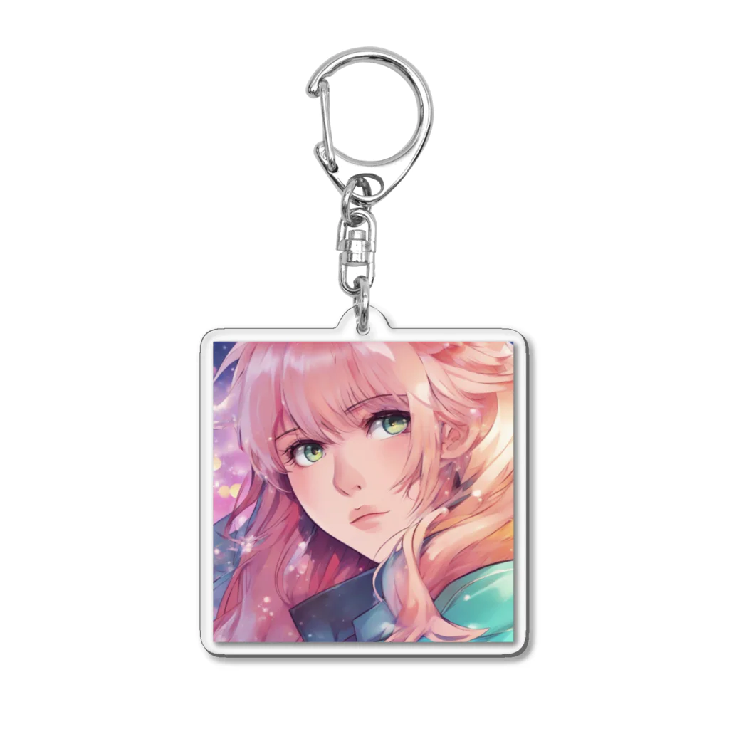 Kyon_IllustItemShopのアーティストのアンニュイ美人 Acrylic Key Chain