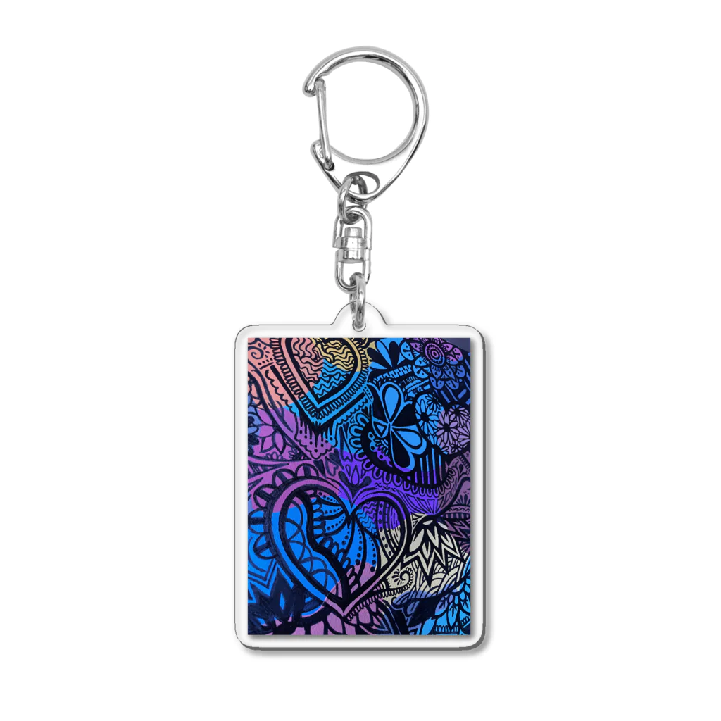 eyesのカラフルな世界 Acrylic Key Chain