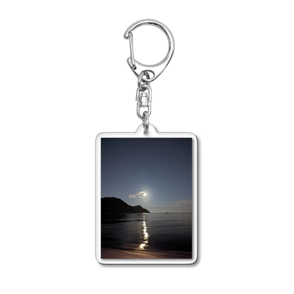 ego-designの月夜と海 Acrylic Key Chain