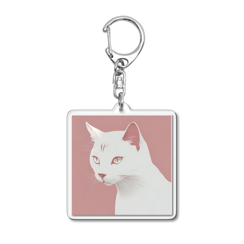 オマの店のシンプルキャットグッズ Acrylic Key Chain