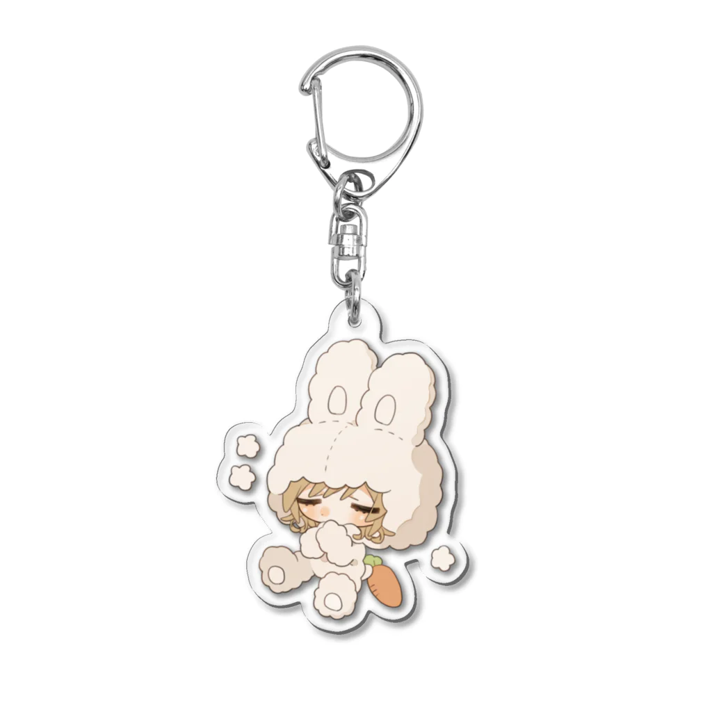 🎗💐みぃの公式グッズ屋さんのふわふわ うさぎ🐰みぃみちゃんグッズ Acrylic Key Chain