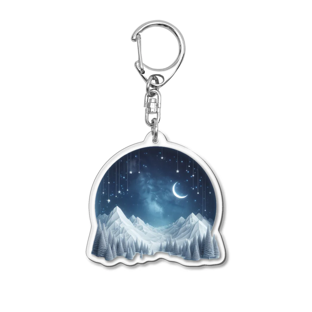 JUPITERの幻想的な冬の夜 Acrylic Key Chain