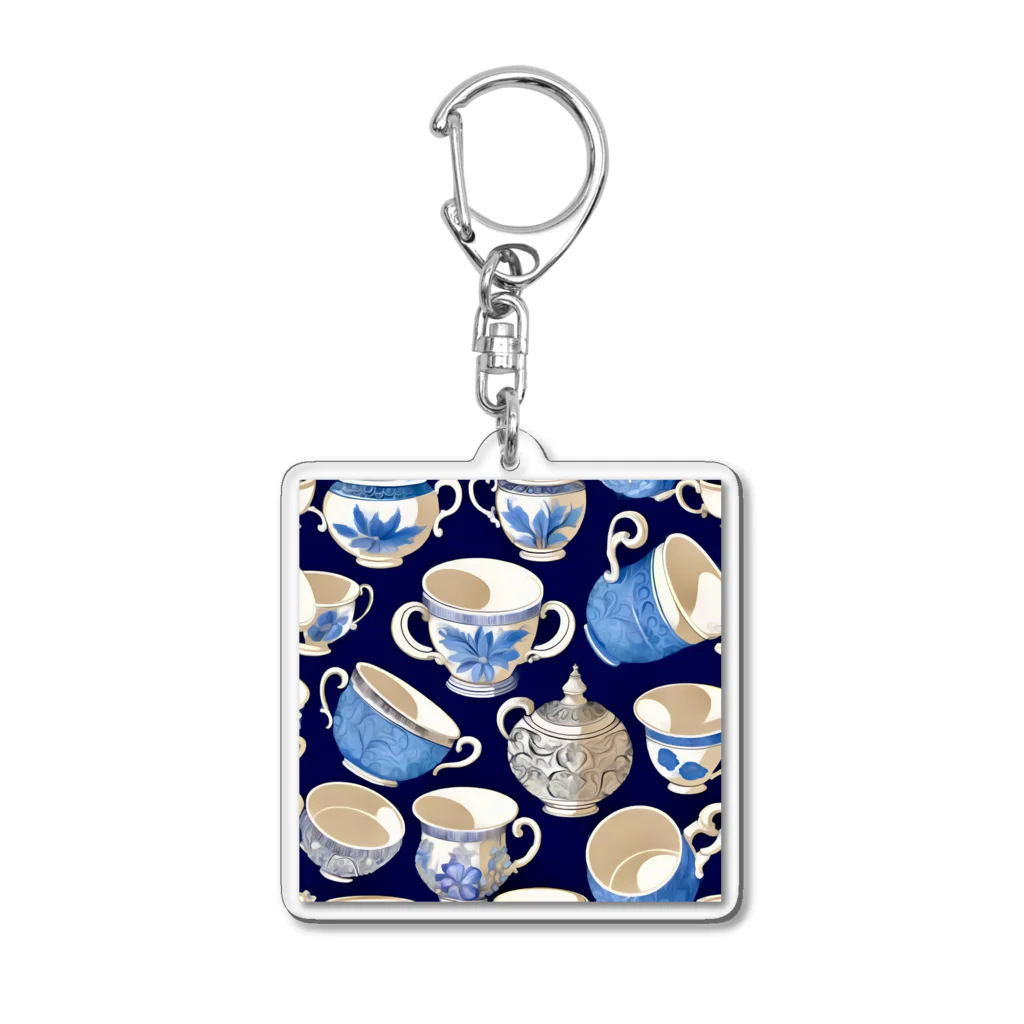 (っ◔◡◔)っ ♥ Le Petit Trésor ♥の花の詩カップ(The Flower Poetry Cup) Acrylic Key Chain