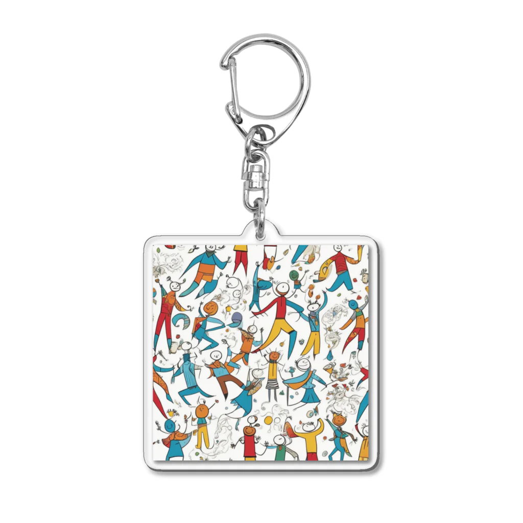 suingoの棒人間ﾊﾟｰﾃｨ Acrylic Key Chain