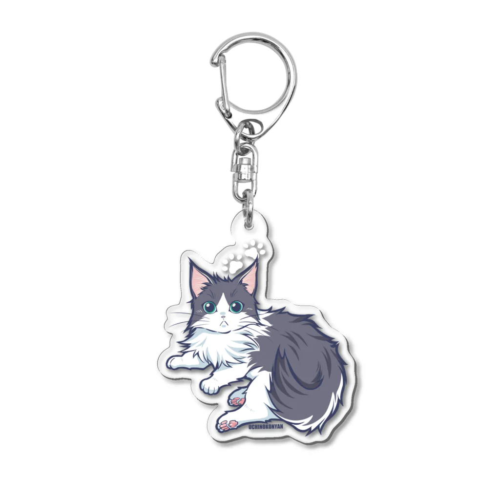 藤凪かおる・UCHINOKONYANの猫・UCHINOKONYAN【ラグ】 Acrylic Key Chain