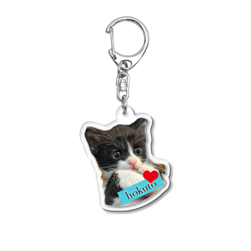 ラブリーピンクの子猫のほくと君 Acrylic Key Chain