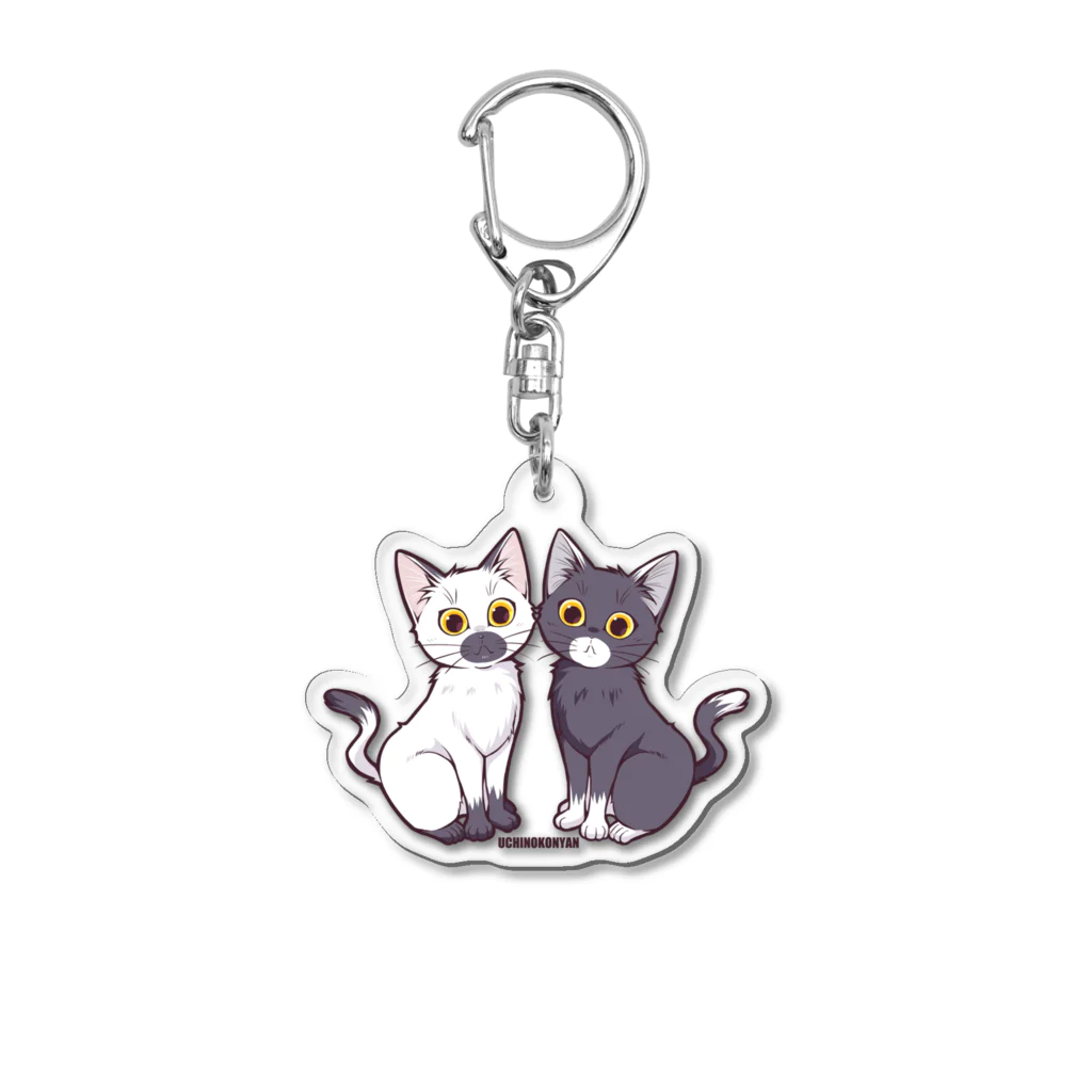 藤凪かおる・UCHINOKONYANの猫・UCHINOKONYAN【オセロ】 Acrylic Key Chain