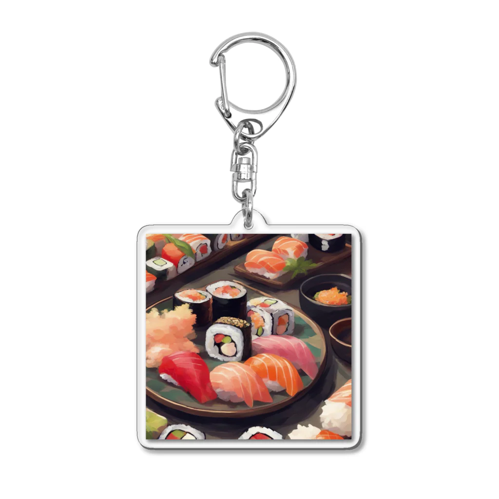 happiness_shopの華やかな日本料理の世界へようこそ Acrylic Key Chain