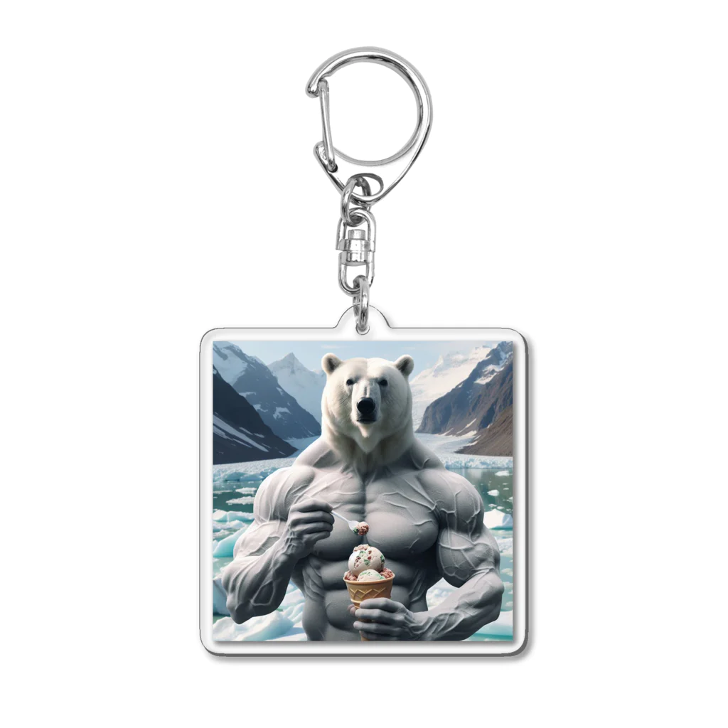 george-weblogの白クマッチョ Acrylic Key Chain