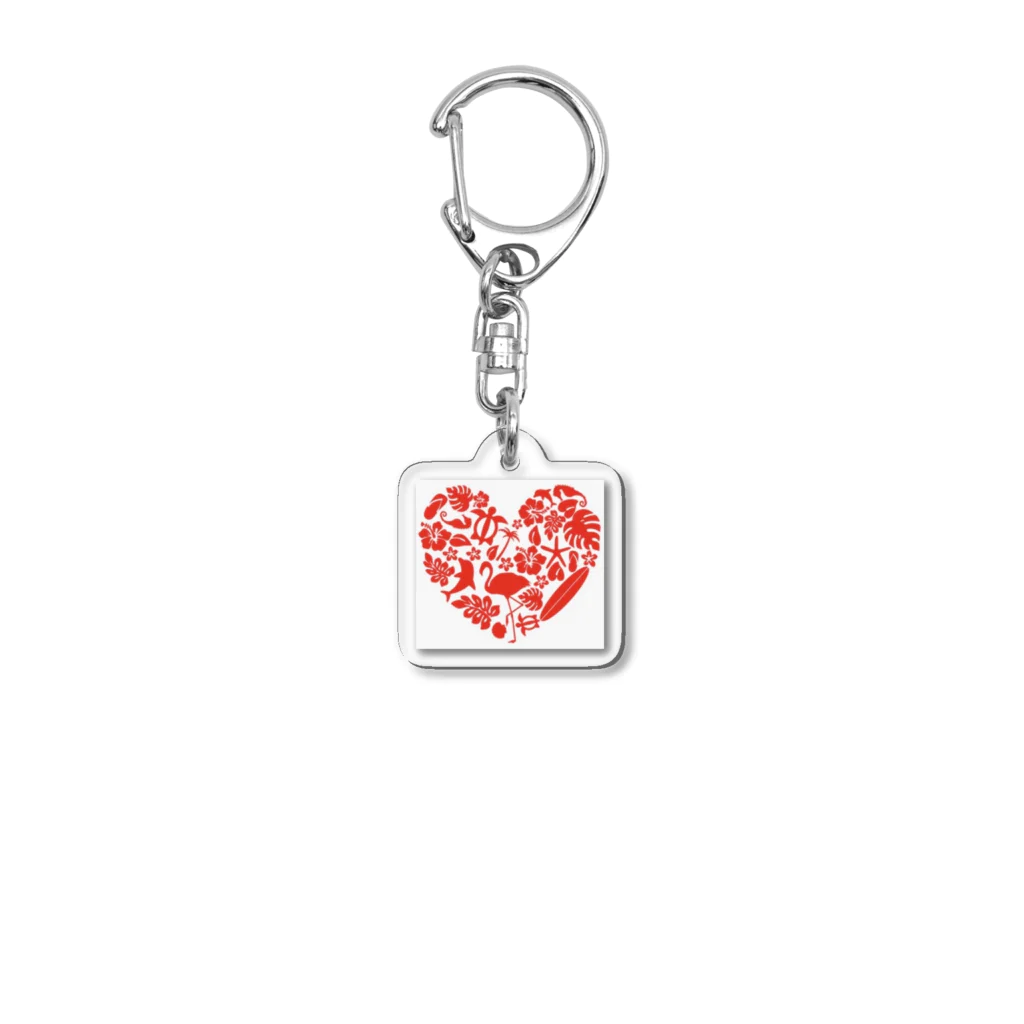 Angel  SmileのHawaiian Heart Acrylic Key Chain