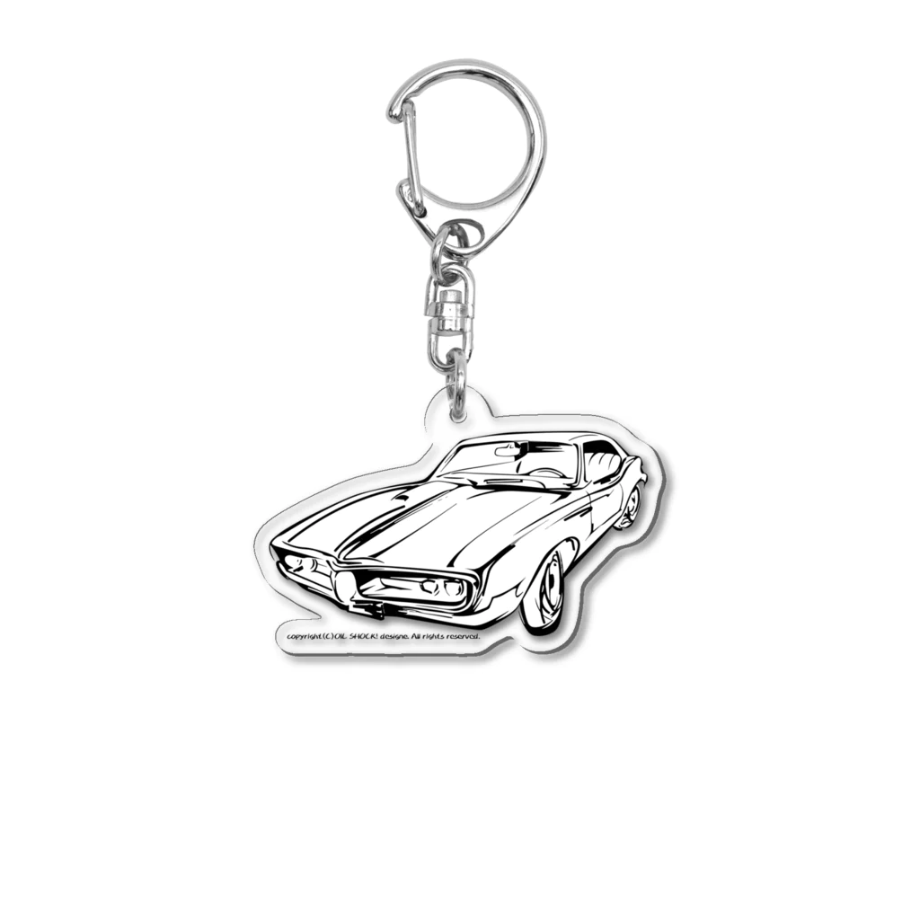 ファンシーTシャツ屋のアメ車 クラシックカー Acrylic Key Chain