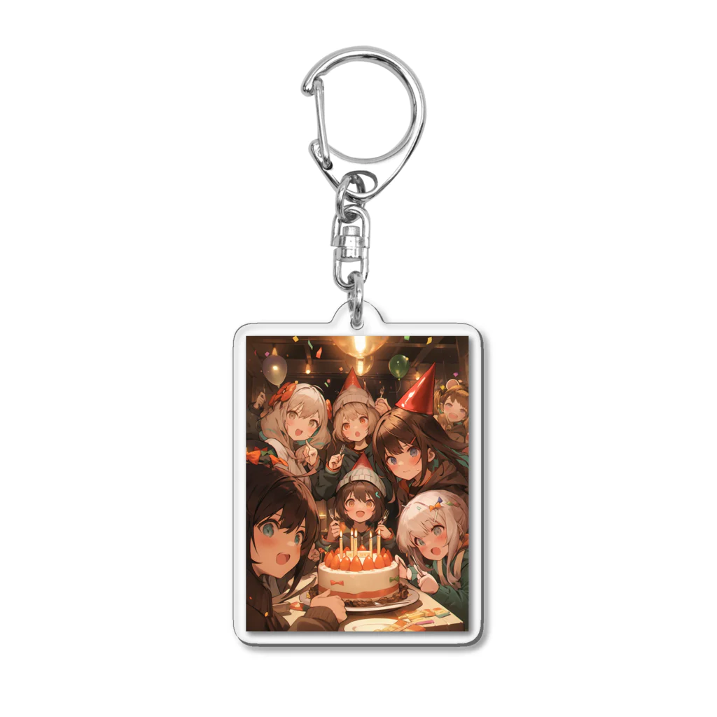 AQUAMETAVERSEの誕生日パーティーだ アメジスト 2846 Acrylic Key Chain