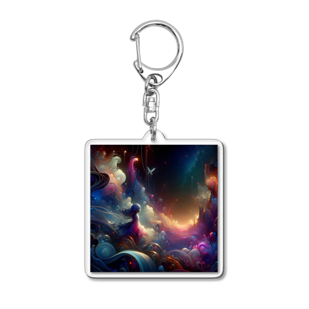 メタの神秘的な夜 Acrylic Key Chain