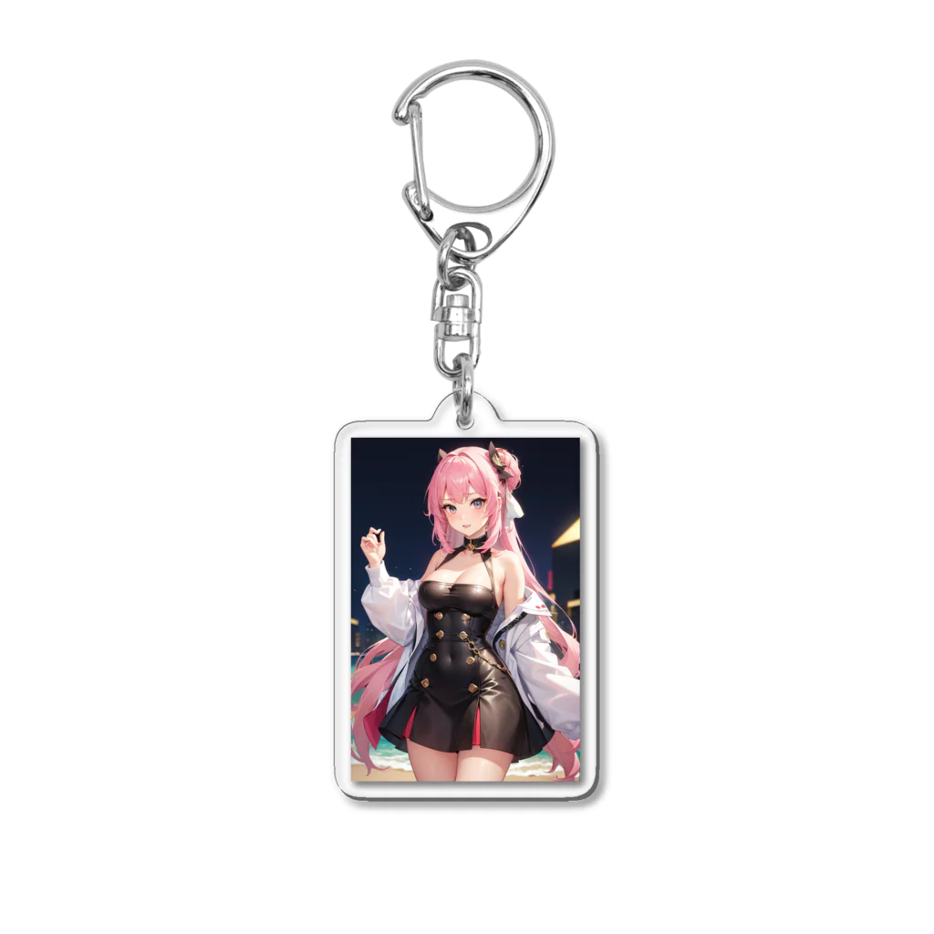 suke-maruruのボンテージガール Acrylic Key Chain