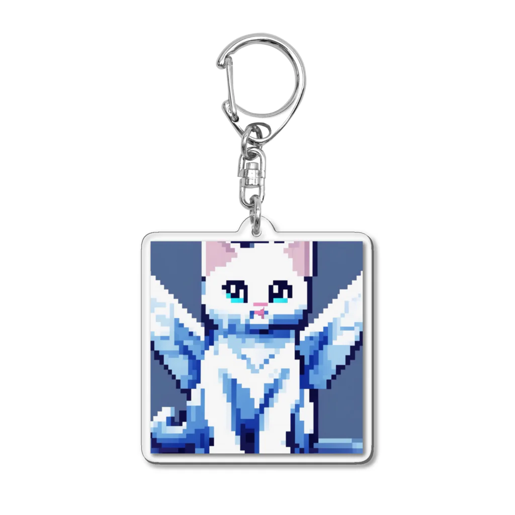 青空地域猫集会《遊》の多分助けてくれるタイプの猫 Acrylic Key Chain