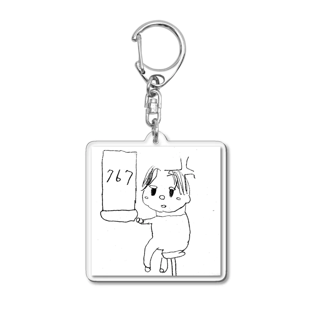 Finの競馬好きのFinの絵 Acrylic Key Chain