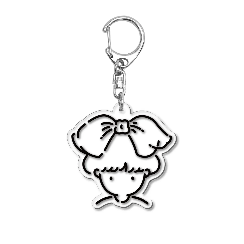 TONE GOODSのMONOCHROME RIBBON Acrylic Key Chain