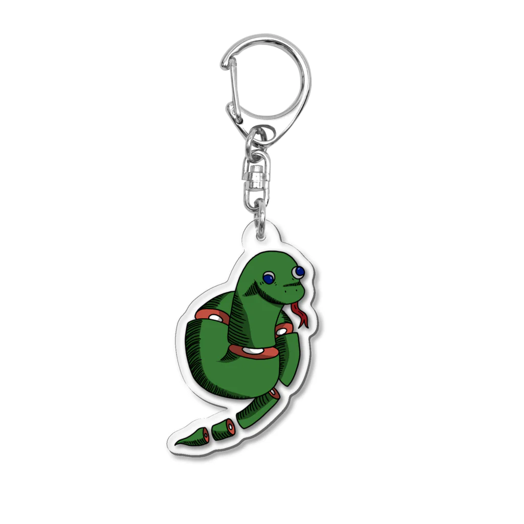 やじろべえぱくぱくの切れても大丈夫蛇 Acrylic Key Chain