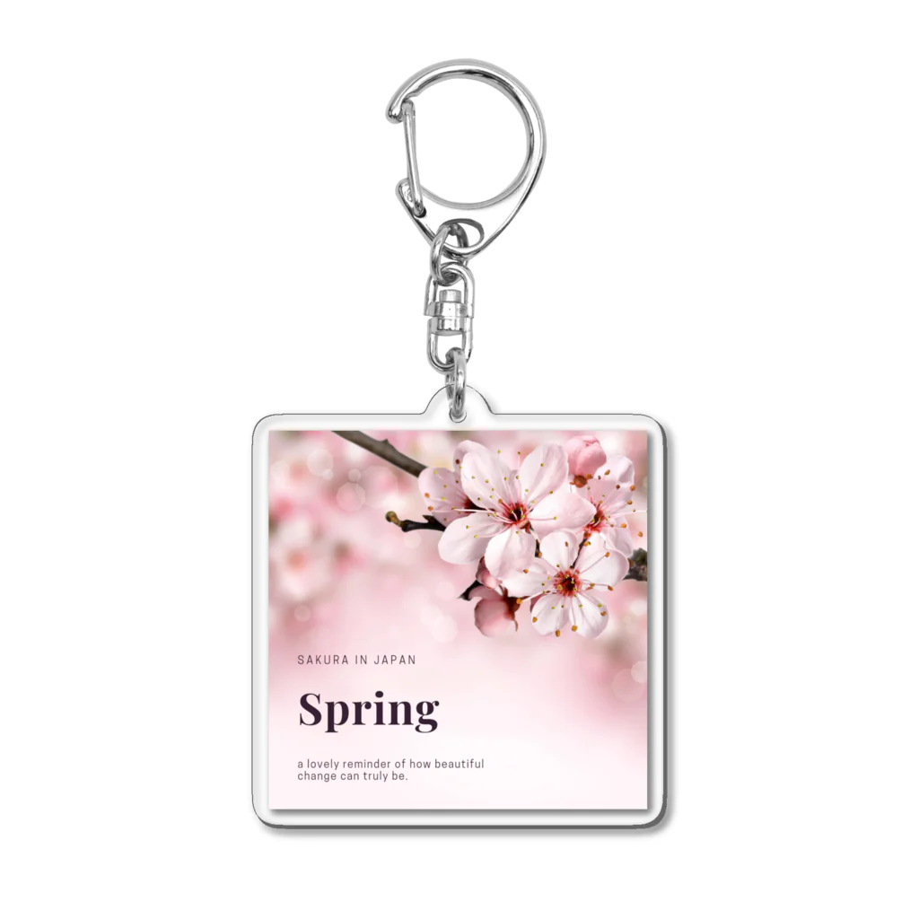 ウエディング♡カップルグッズの桜 Acrylic Key Chain